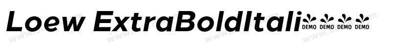 Loew ExtraBoldItali字体转换